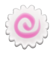 ios emoji fish cake with swirl design
