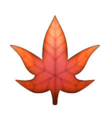 ios emoji maple leaf
