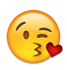 ios emoji face throwing a kiss