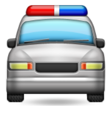 ios emoji oncoming police car