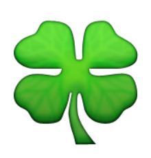 ios emoji four leaf clover