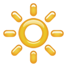 ios emoji high brightness symbol