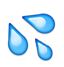 ios emoji splashing sweat symbol