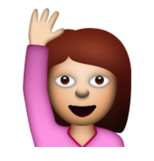 ios emoji happy person raising one hand