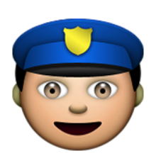 ios emoji police officer