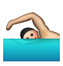 ios emoji swimmer