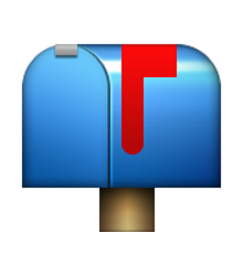 ios emoji closed mailbox with raised flag