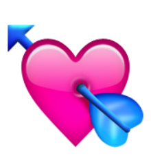 ios emoji heart with arrow