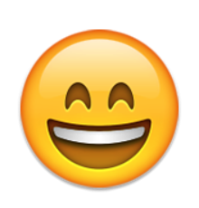 ios emoji smiling face with open mouth and smiling eyes