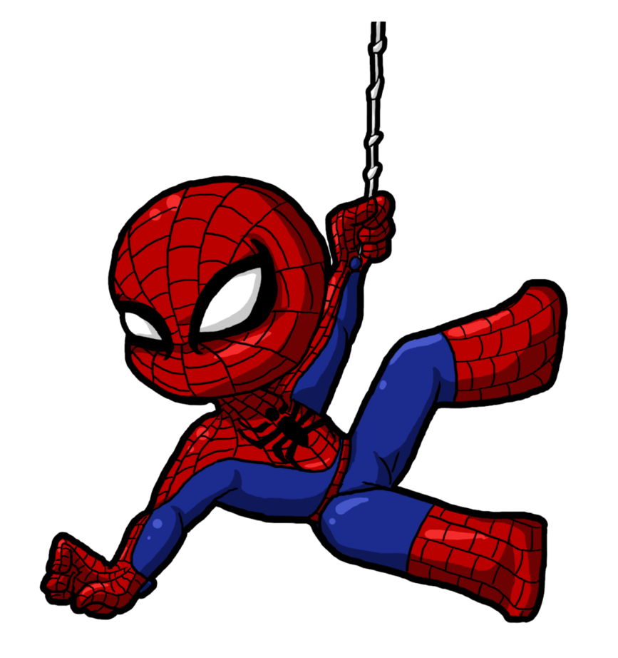 Spiderman Clipart Cute Cartoon for Kids