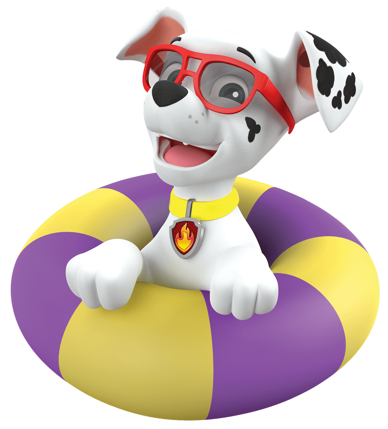 marshall in a pool paw patrol clipart png