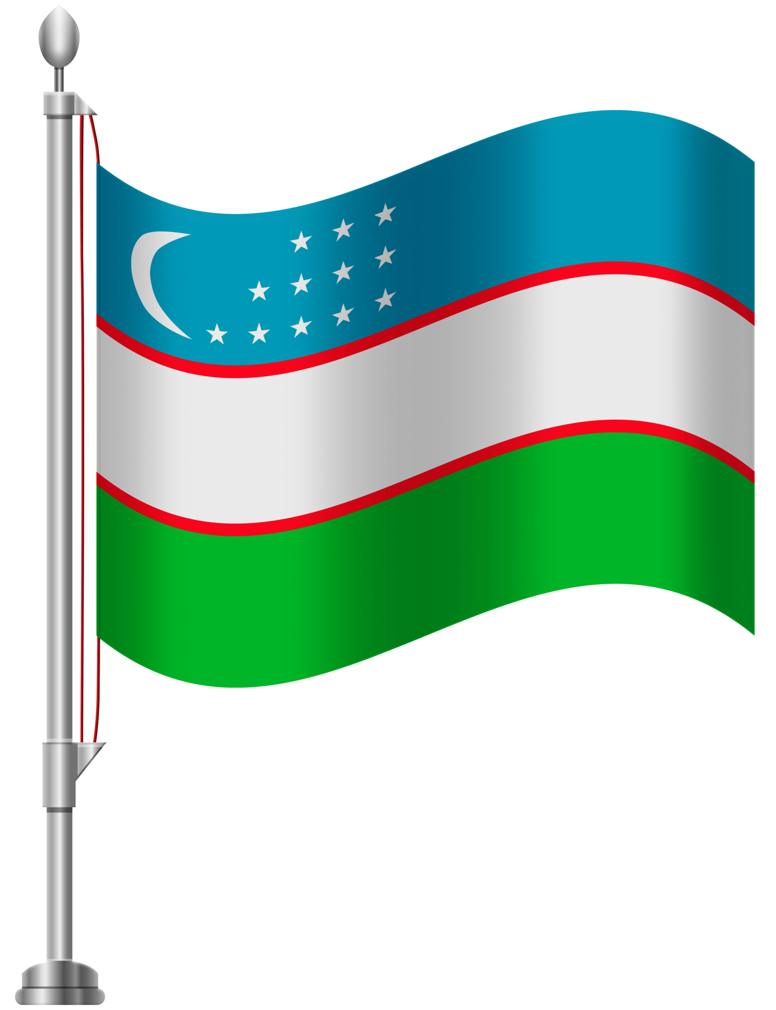 Uzbekistan Flag PNG Clip Art
