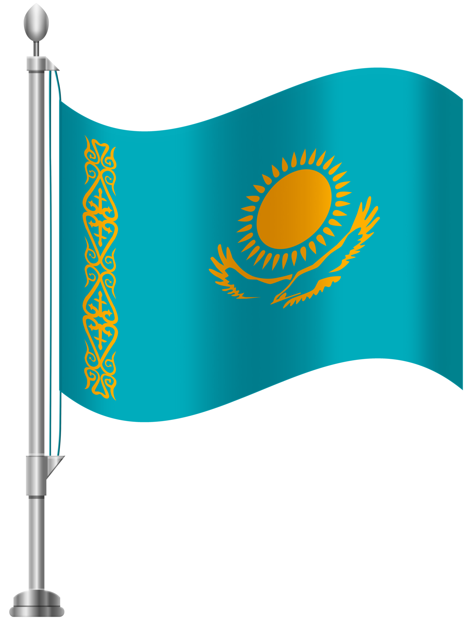 Kazakhstan Flag PNG Clip Art