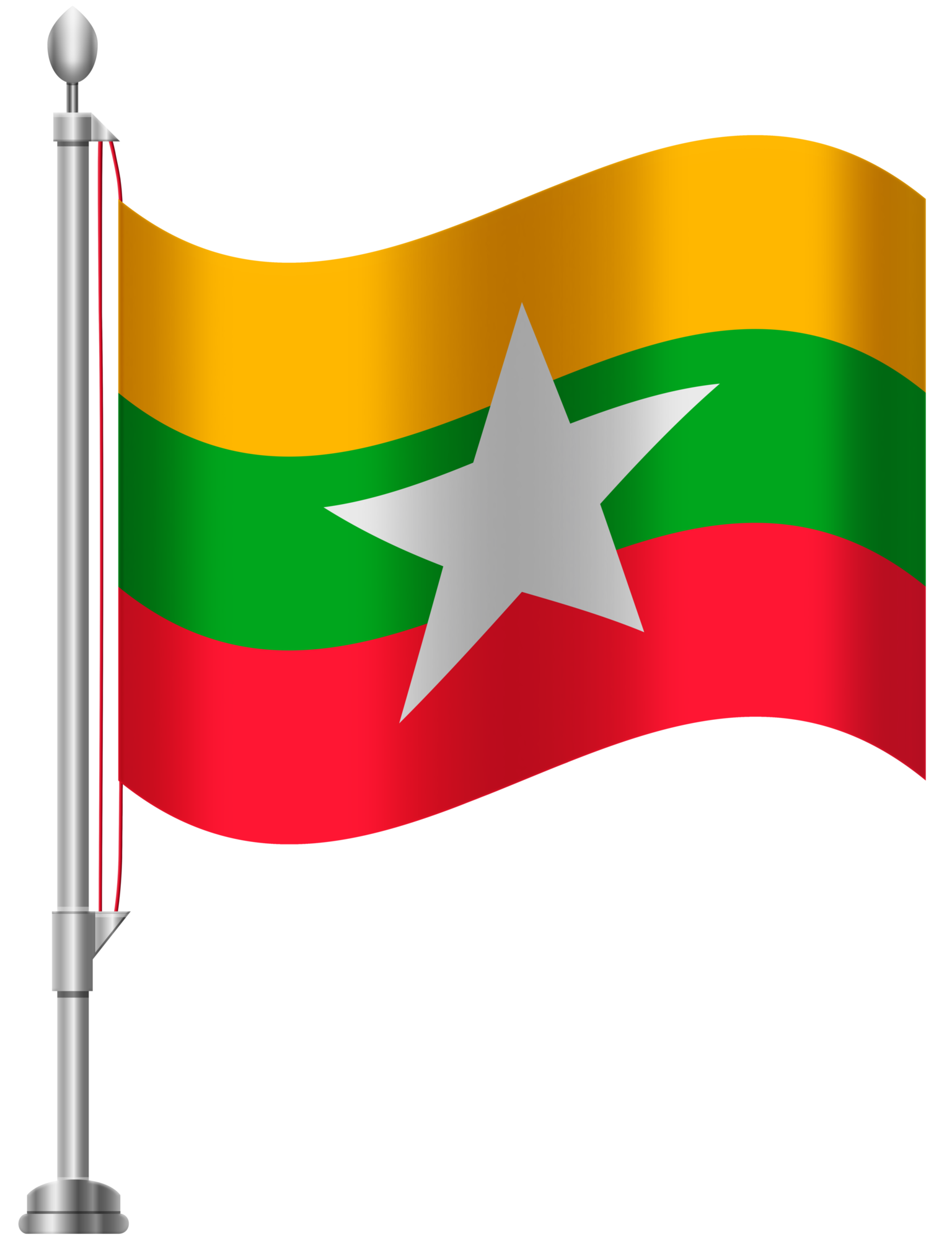 Myanmar Flag PNG Clip Art