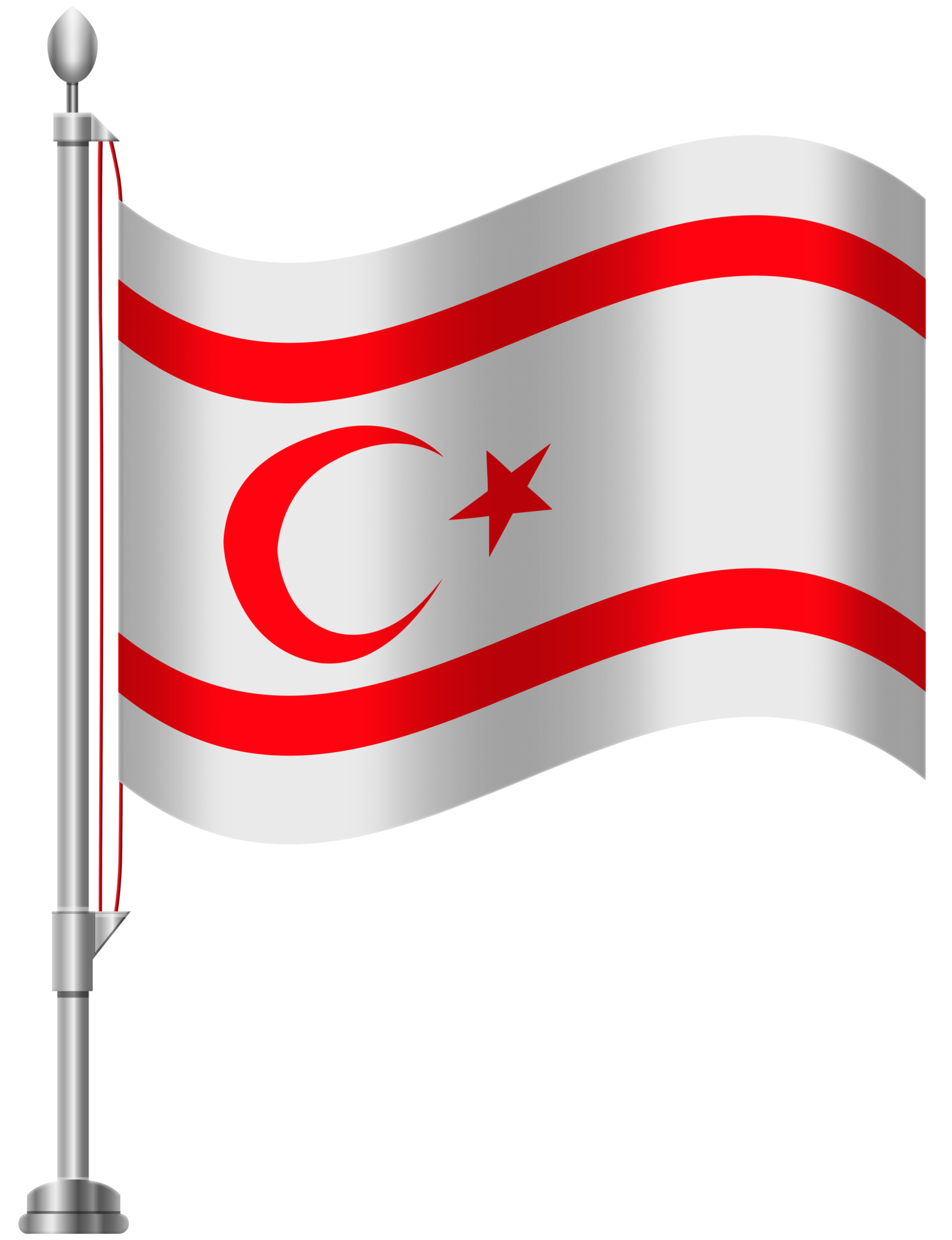 Northern Cyprus Flag PNG Clip Art