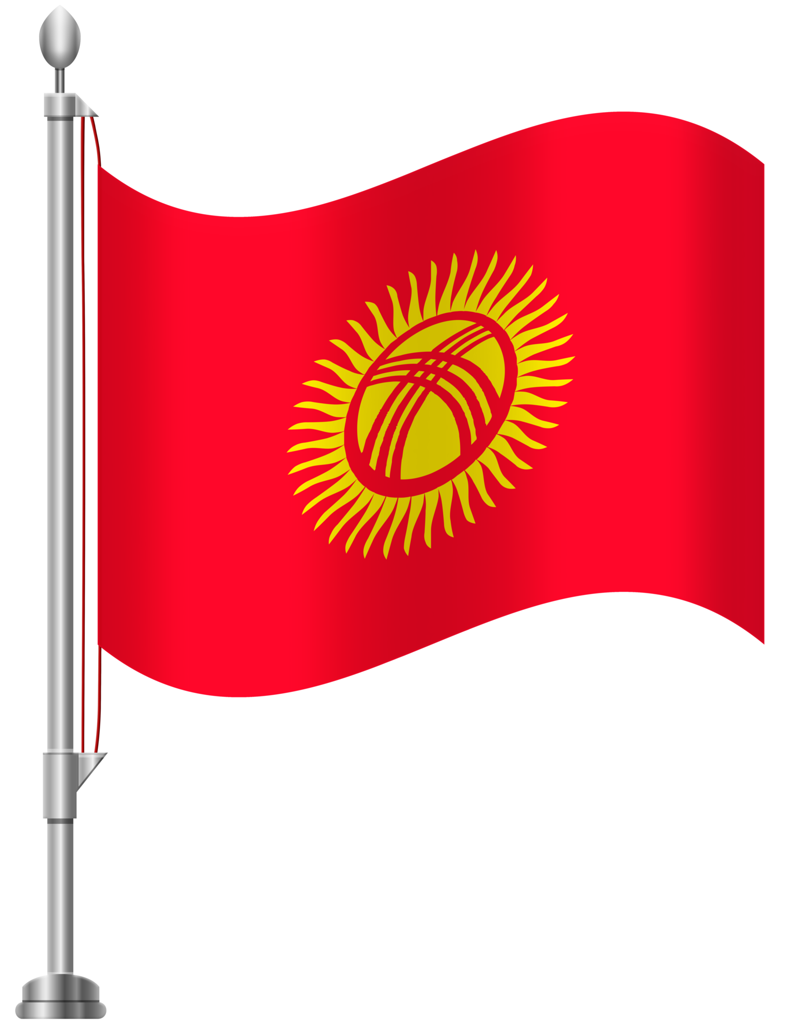 Kirgizstan Flag PNG Clip Art