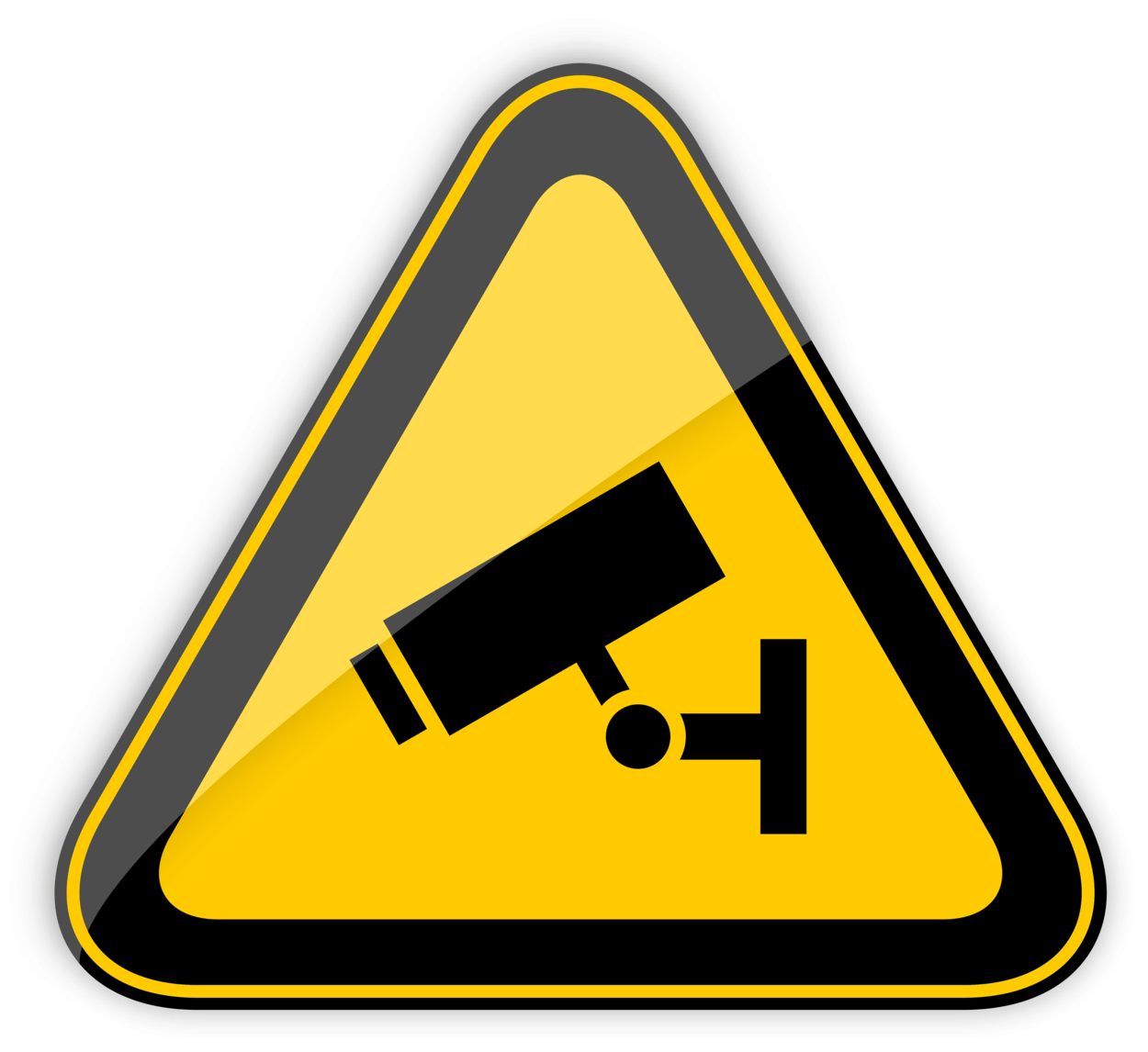 CCTV in Operation Warning Sign PNG Clipart