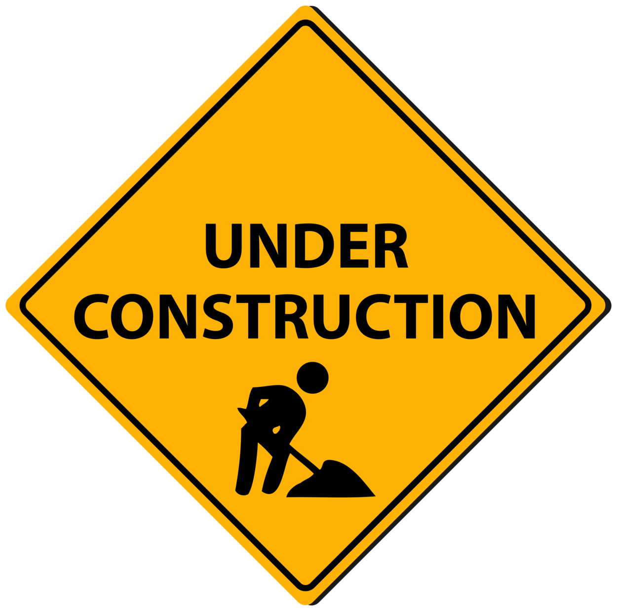 Triangle Under Construction Sign PNG Clipart