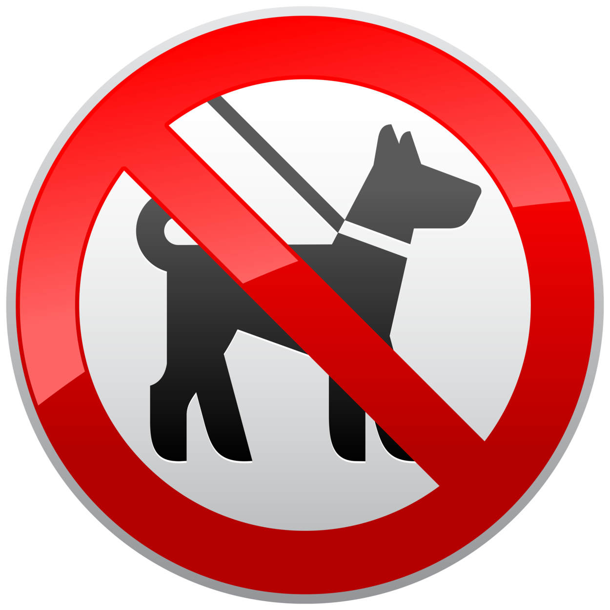 No Dogs Sign Prohibition PNG Clipart