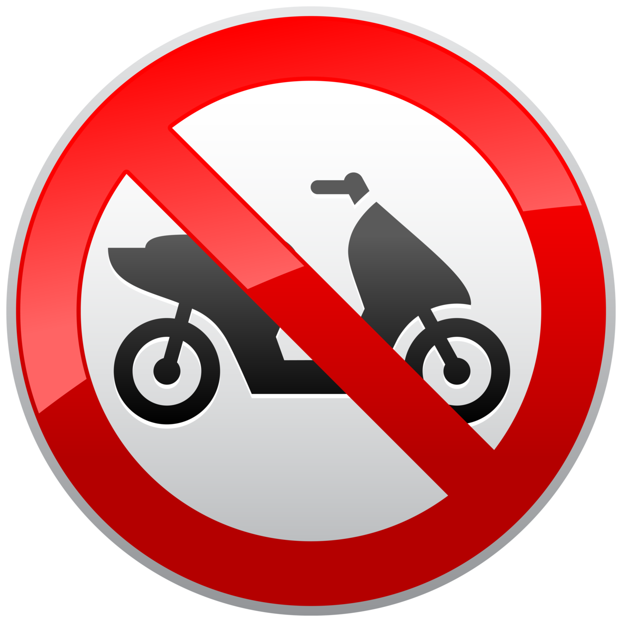 No Motorcycles Sign PNG Clip Art