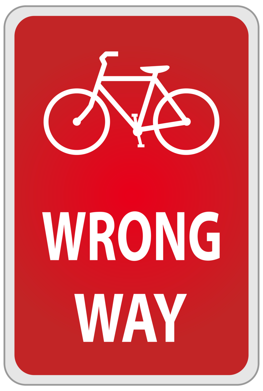 Wrong Way Sign PNG Clipart