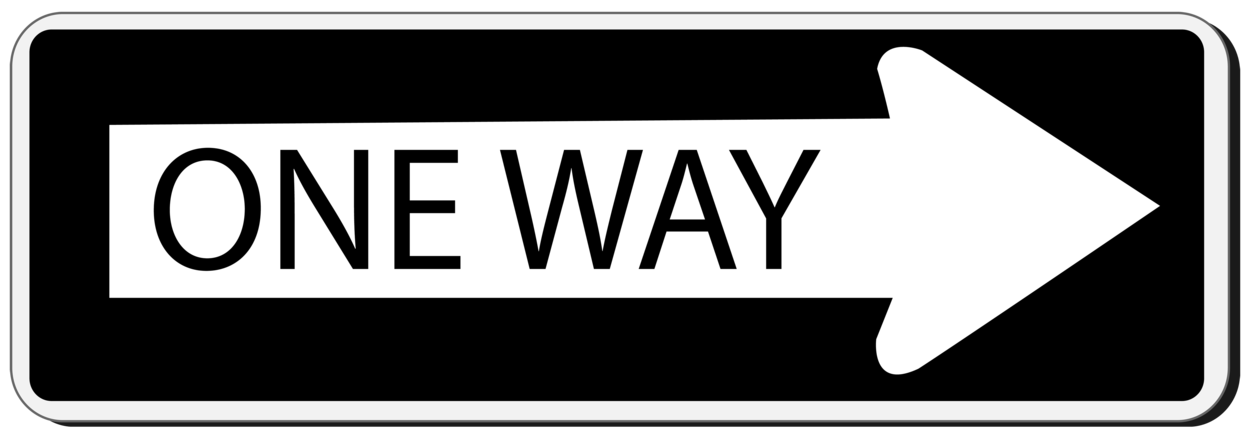 One Way Sign PNG Clipart