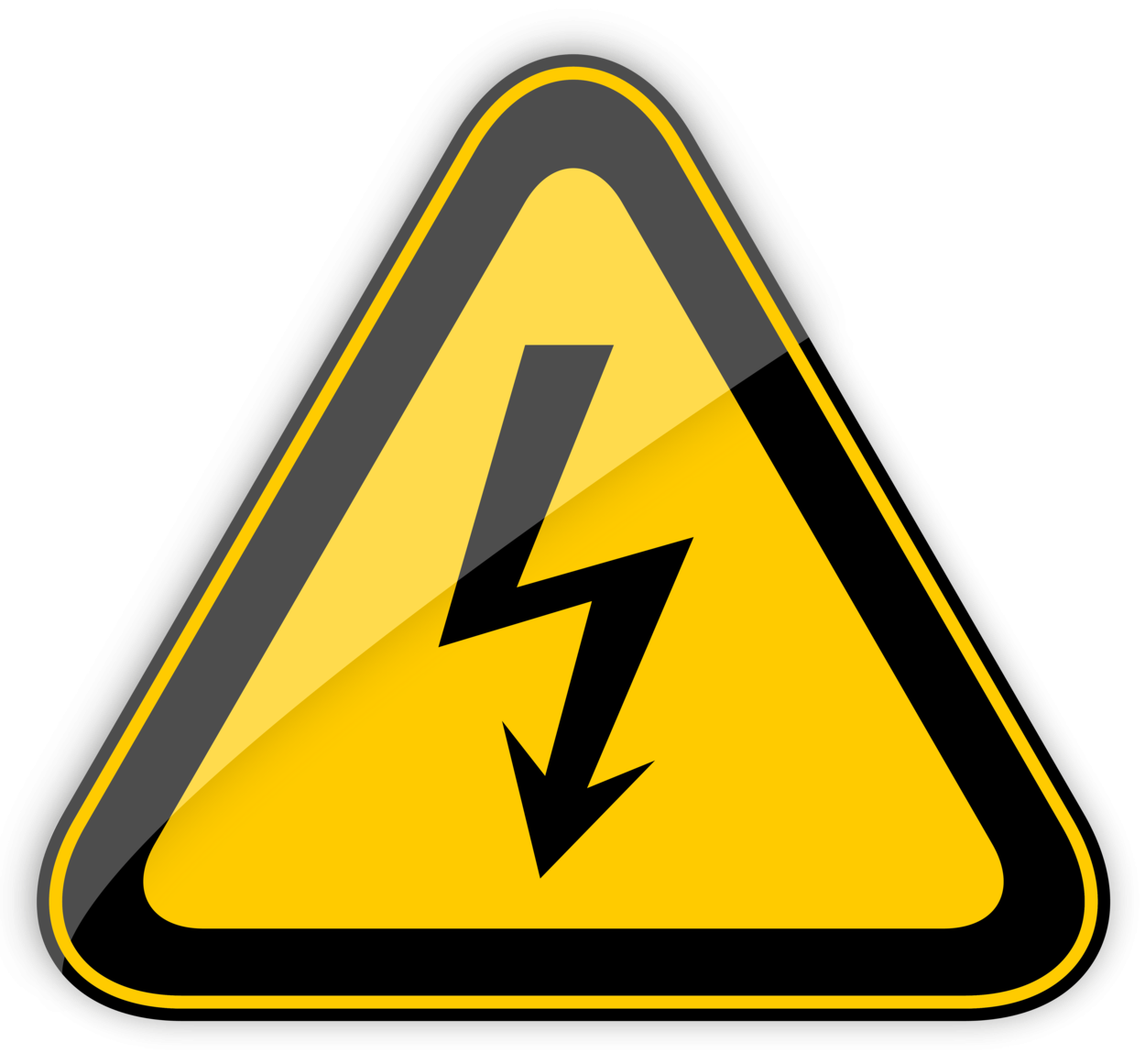 High Voltage Warning Sign PNG Clipart