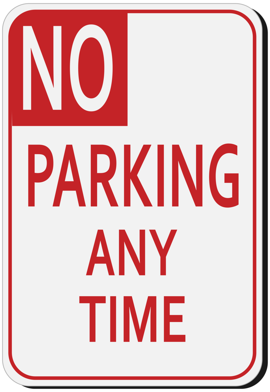 No Parking Sign PNG Clipart