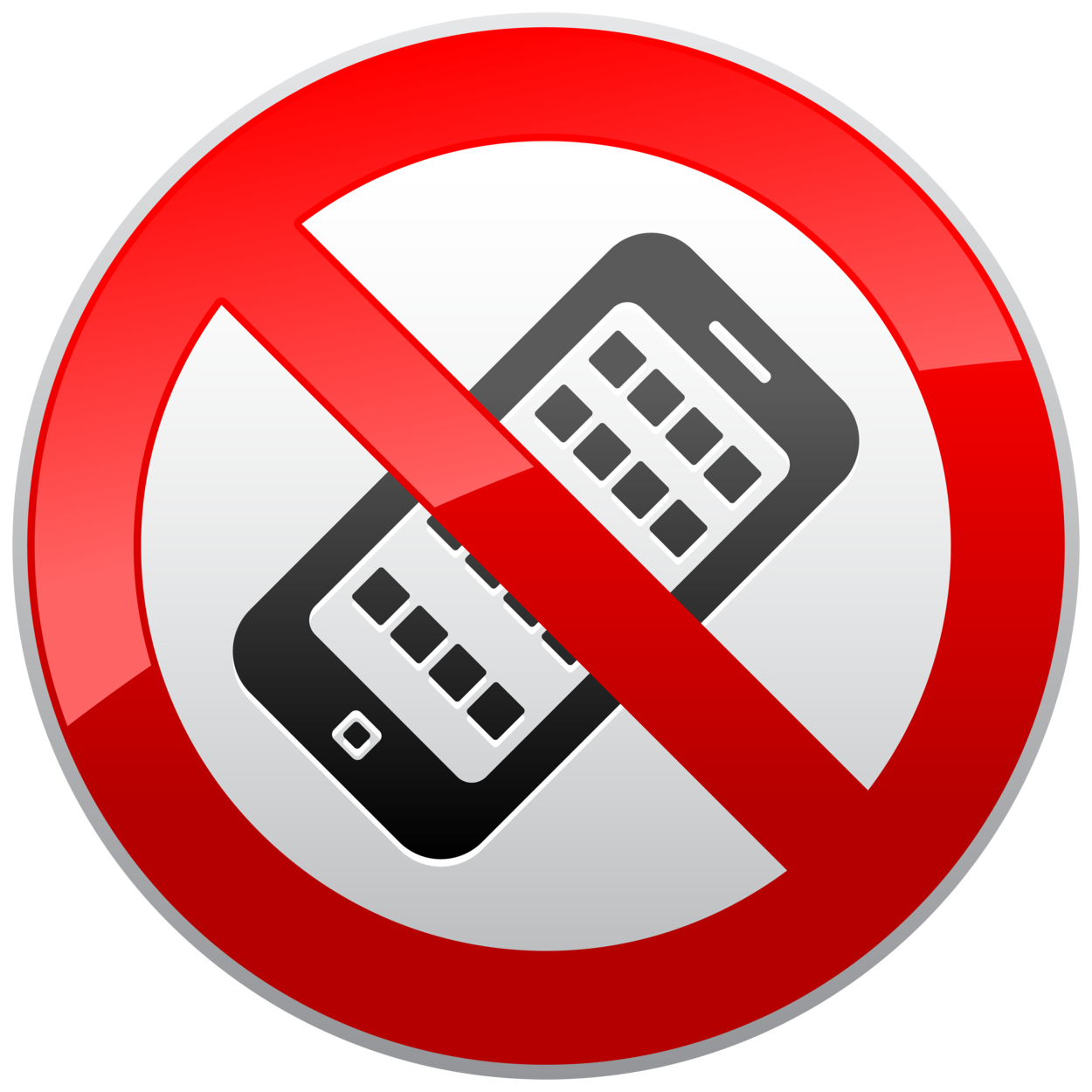 No Activated Mobile Phones Prohibition Sign Png Clipart