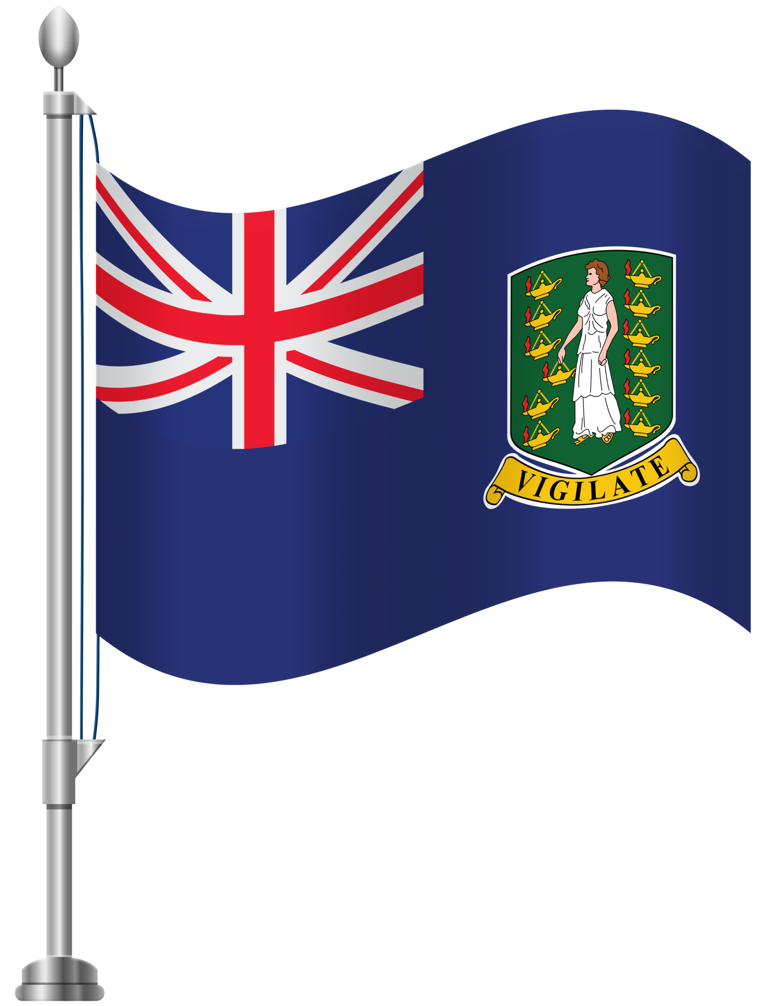 British Virgin Islands Flag PNG Clip Art