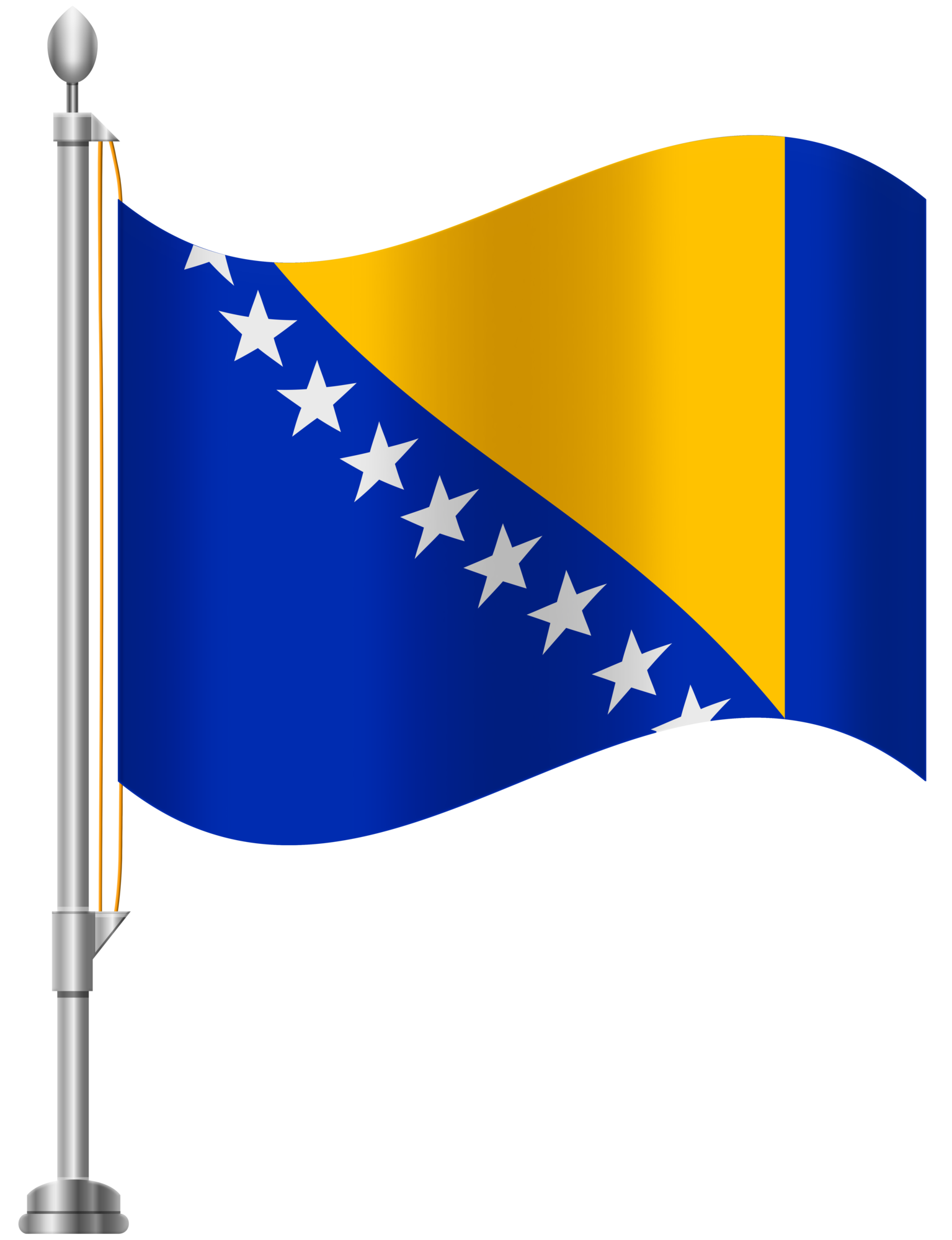 Bosnia and Herzegovina Flag PNG Clip Art