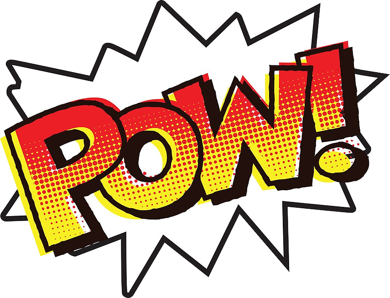 Pow Pow Cartoon Message Text Batman