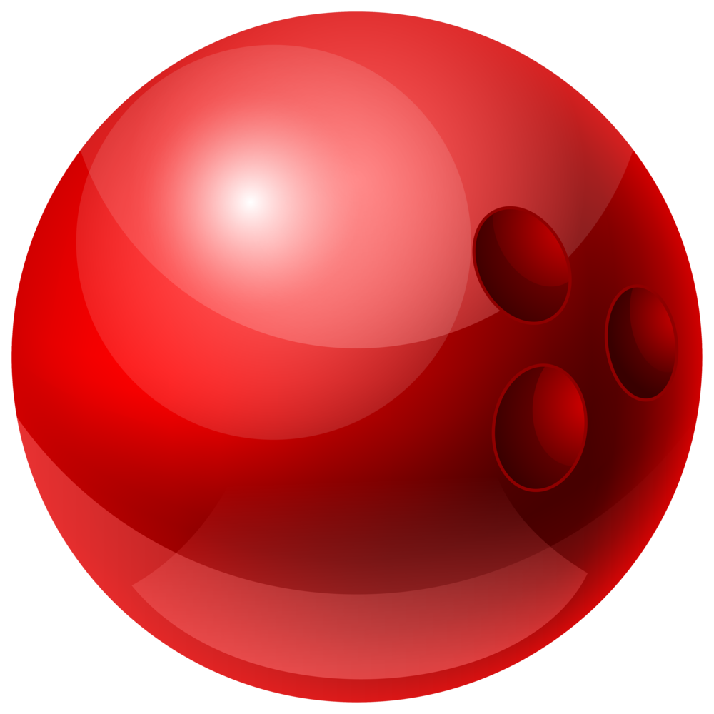 Red Bowling Ball PNG Clipart