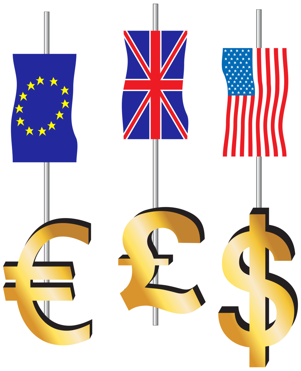 Euro Pound Dollar Signs And Flags PNG Clipart euro-pound-dollar-signs-and-flags-png-clipart
