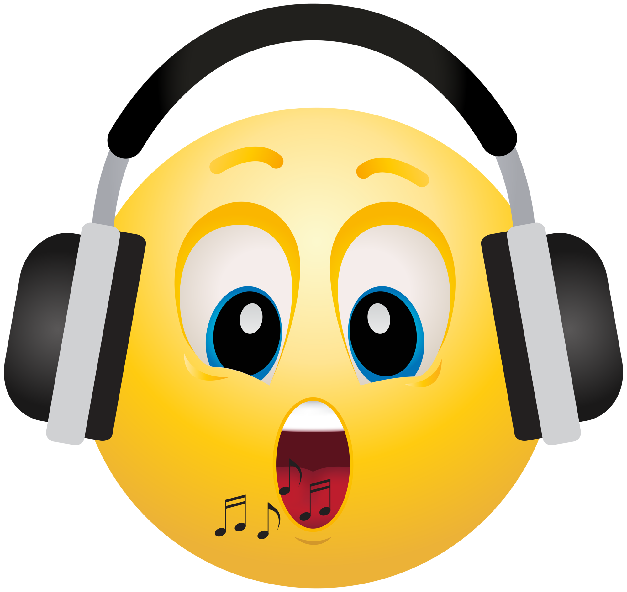 Headphone emoticon emoji Clipart info
