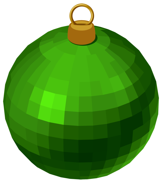 Green Modern Christmas Ball PNG Clipar