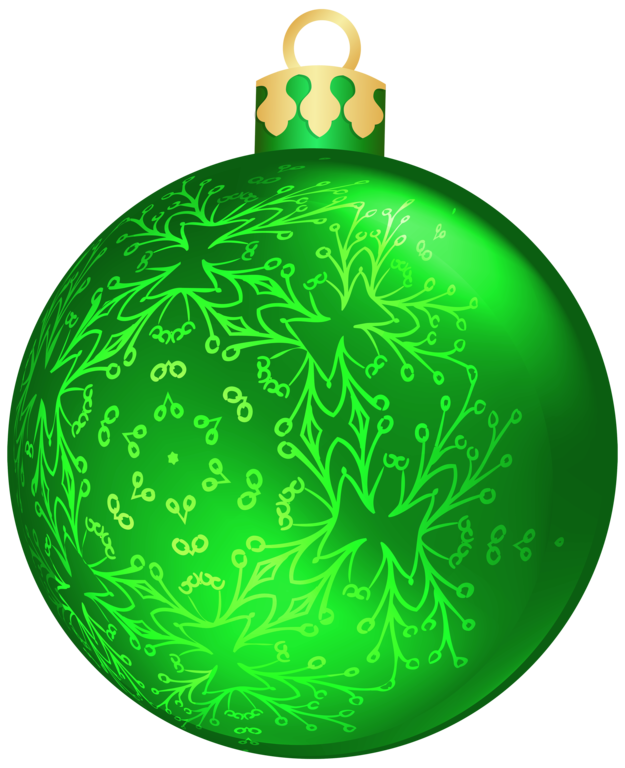 Green Christmas Ball PNG Clipar