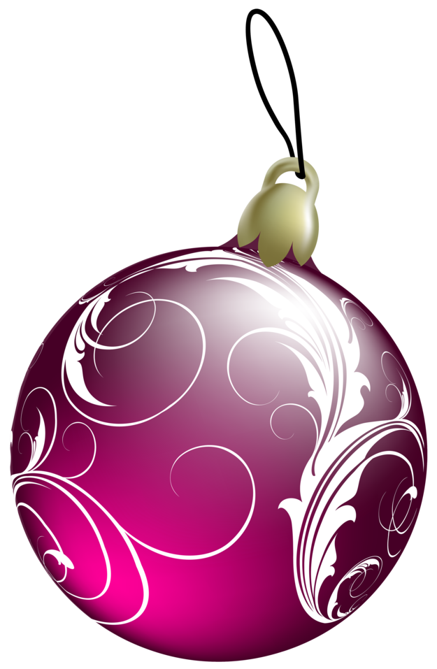Beautiful Pink Christmas Ball PNG Clipa
