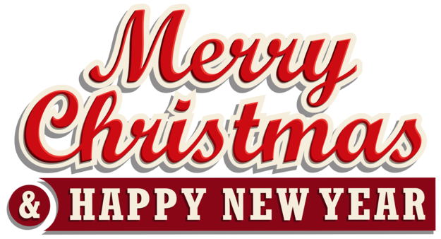 Merry Christmas and Happy New Year PNG Clipar