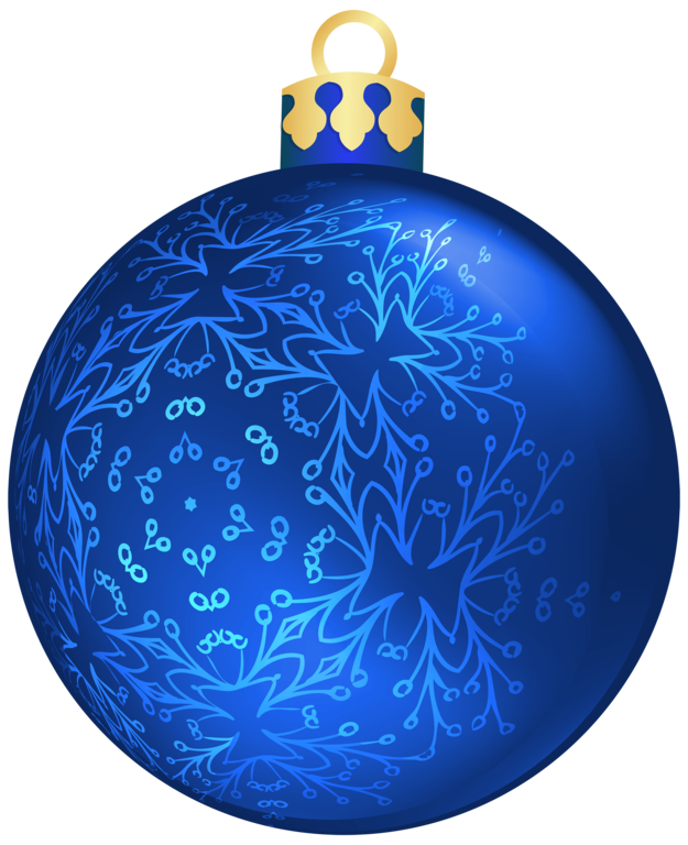 Blue Christmas Ball PNG Clipa