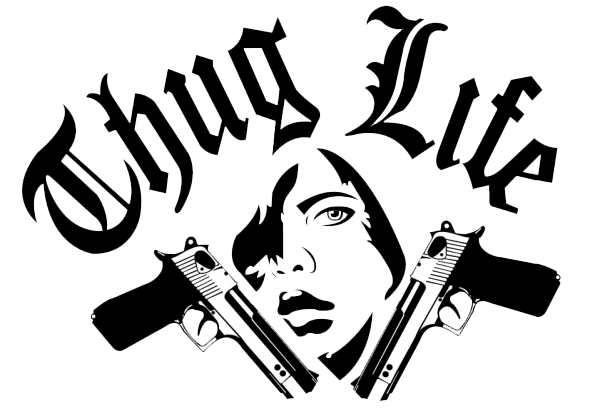 Thug Life Text  PNG Image