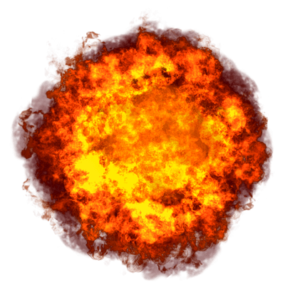 huge fireball explosion png transparent