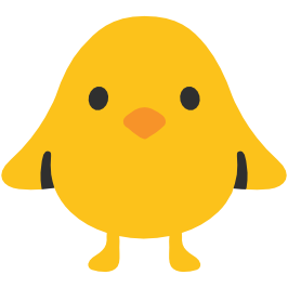 emoji android front facing baby chick