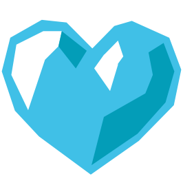 emoji android blue heart