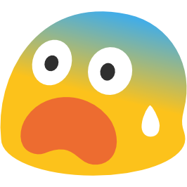 emoji android fearful face