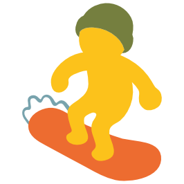 emoji android snowboarder