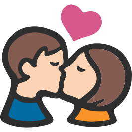 emoji android kiss