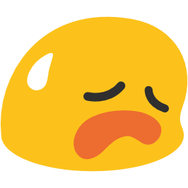 emoji android disappointed but relieved face