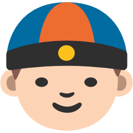 emoji android man with gua pi mao