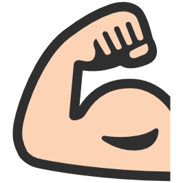 emoji android flexed biceps